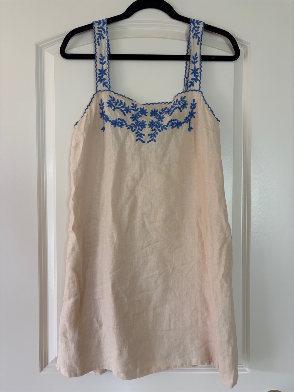 J. Crew Embroidered Linen Mini Dress